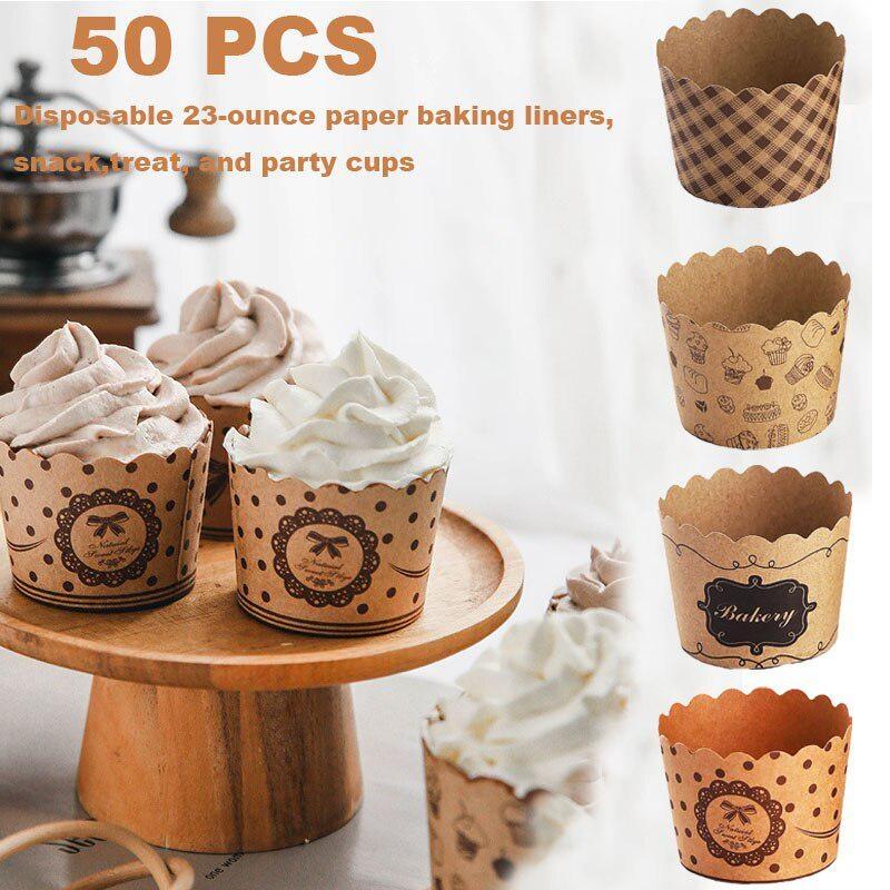 Event Suppliers - 50Pcs/Pack Cupcake Paper Cups Wrapper Baking