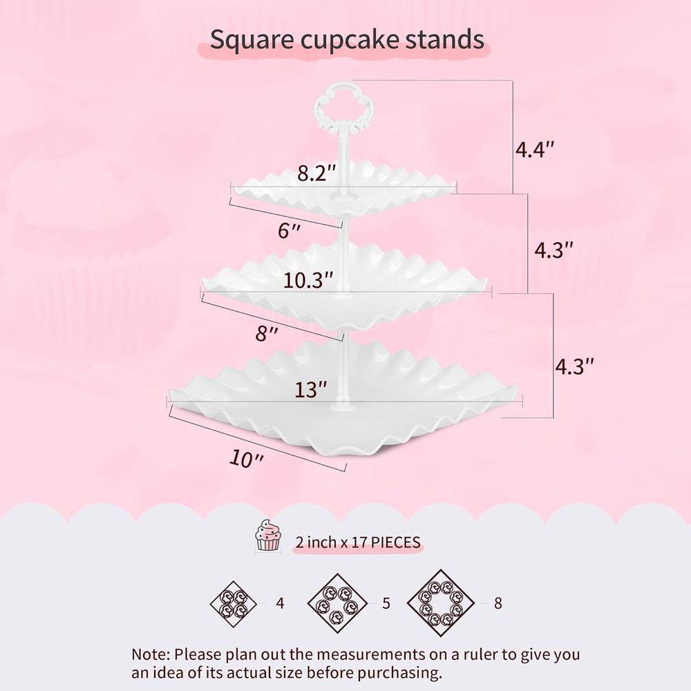 5 Piece Cake Stand Set with 2  - đánh giá và giá Cupcake Stand Tier