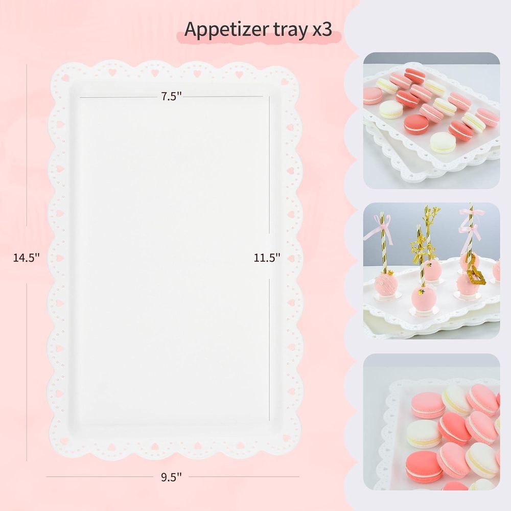 5 Piece Cake Stand Set with 2  - đánh giá và giá Cupcake Stand Tier