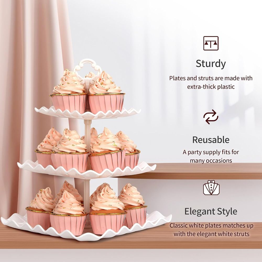 5 Piece Cake Stand Set with 2  - đánh giá và giá Cupcake Stand Tier