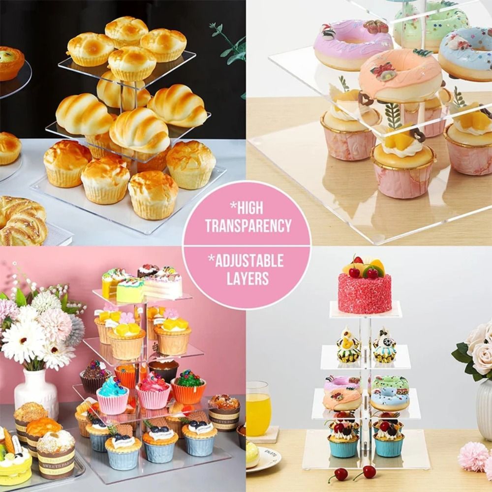 Clear Acrylic Cupcake Stand 3/ - đánh giá và giá Cupcake Stand Tier