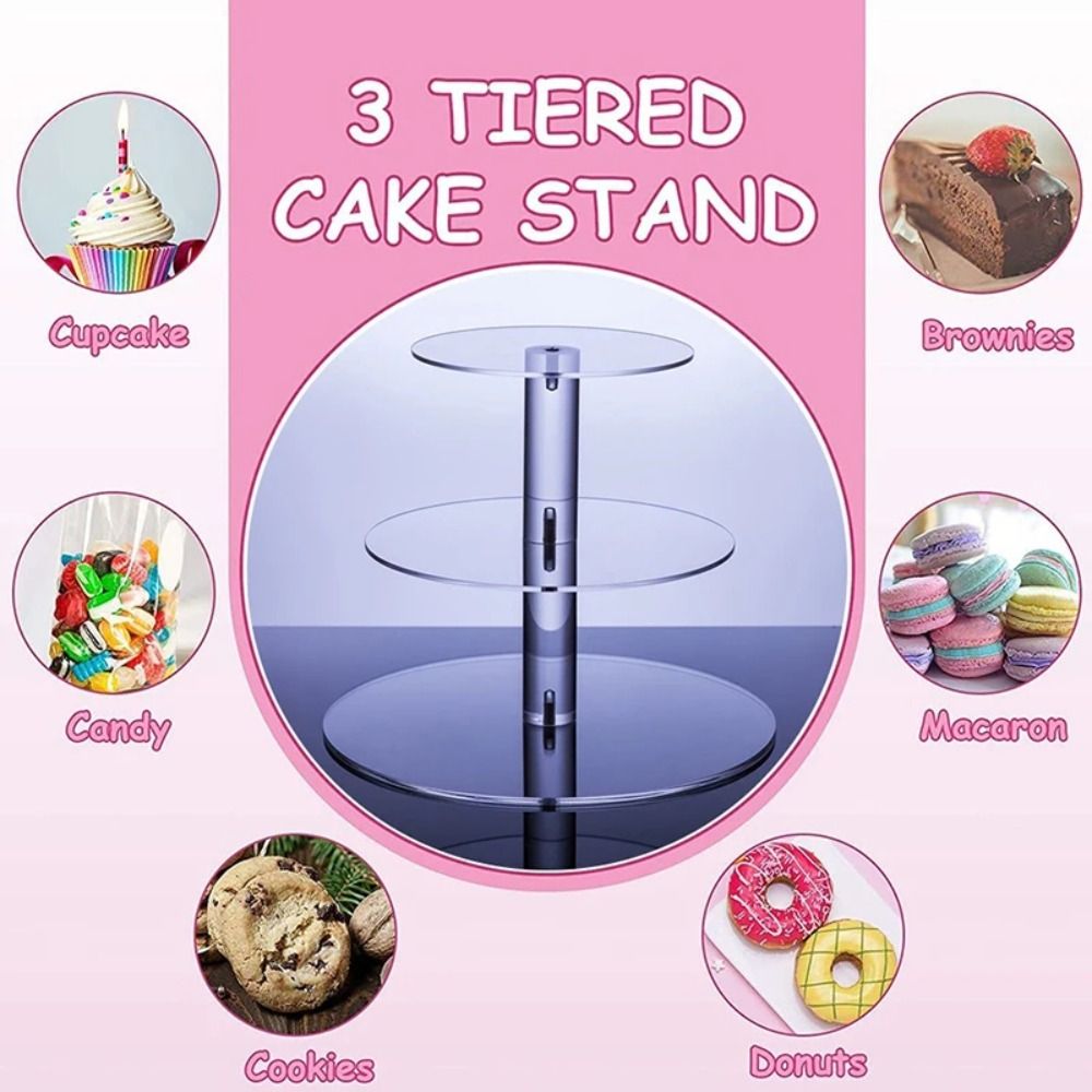 Clear Acrylic Cupcake Stand 3/ - đánh giá và giá Cupcake Stand Tier