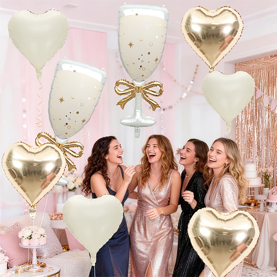 9pcs Champagne Wine Glass Them - đánh giá và giá Balloon Pump Hand