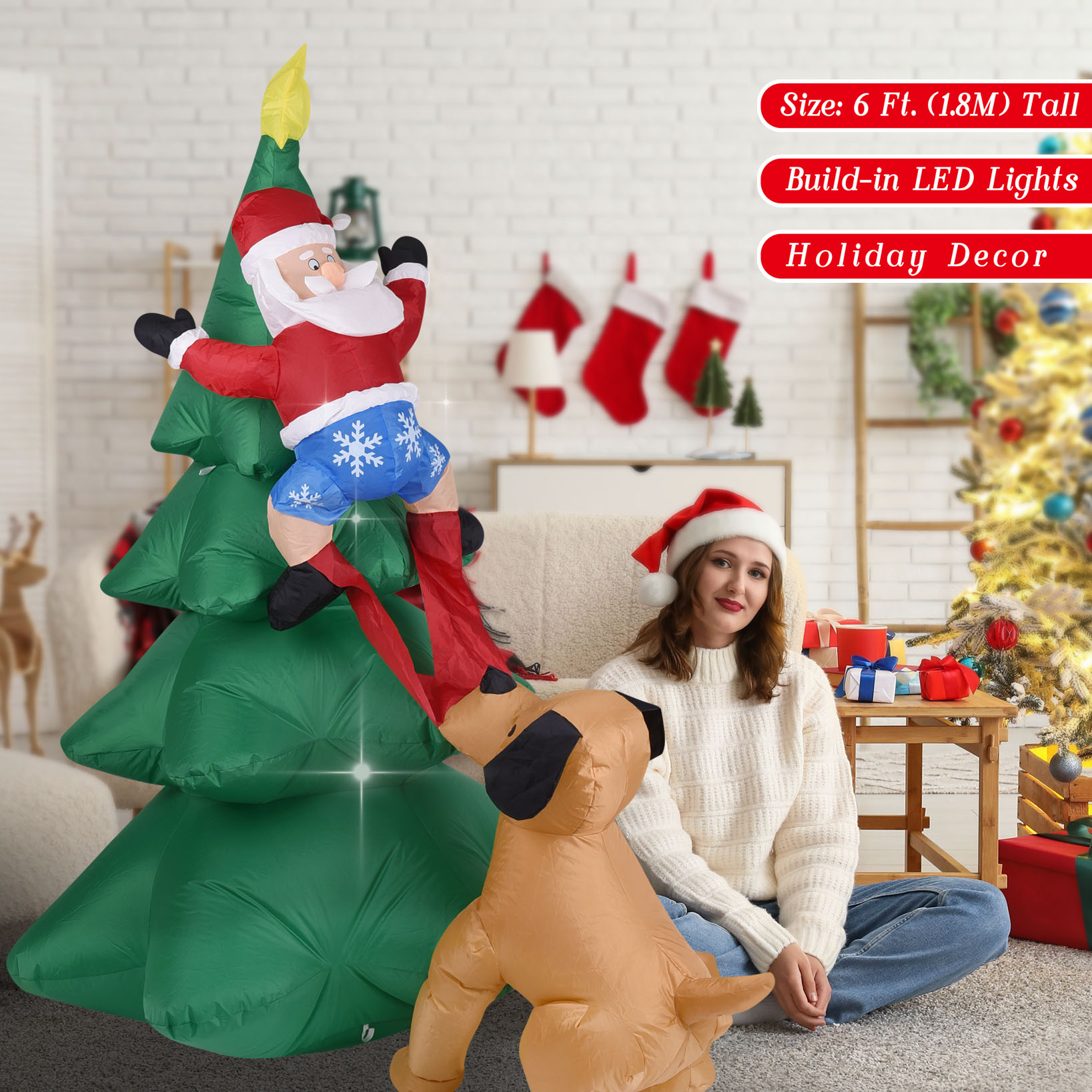 Christmas Inflatable Dog  w/Sa - đánh giá và giá Neon Sign Party