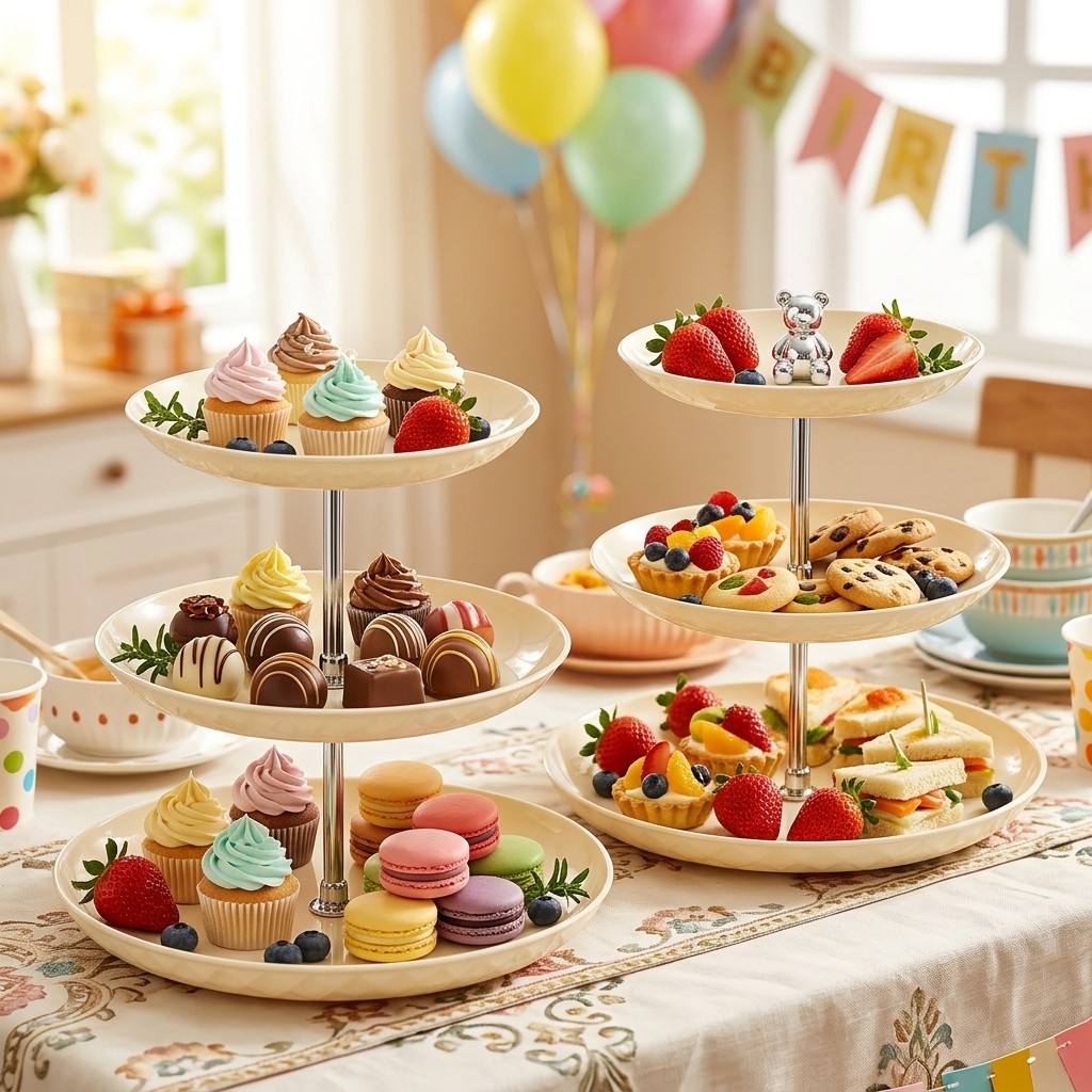 2/3 Tier Plastic Cupcake Stand - đánh giá và giá Cupcake Stand Tier