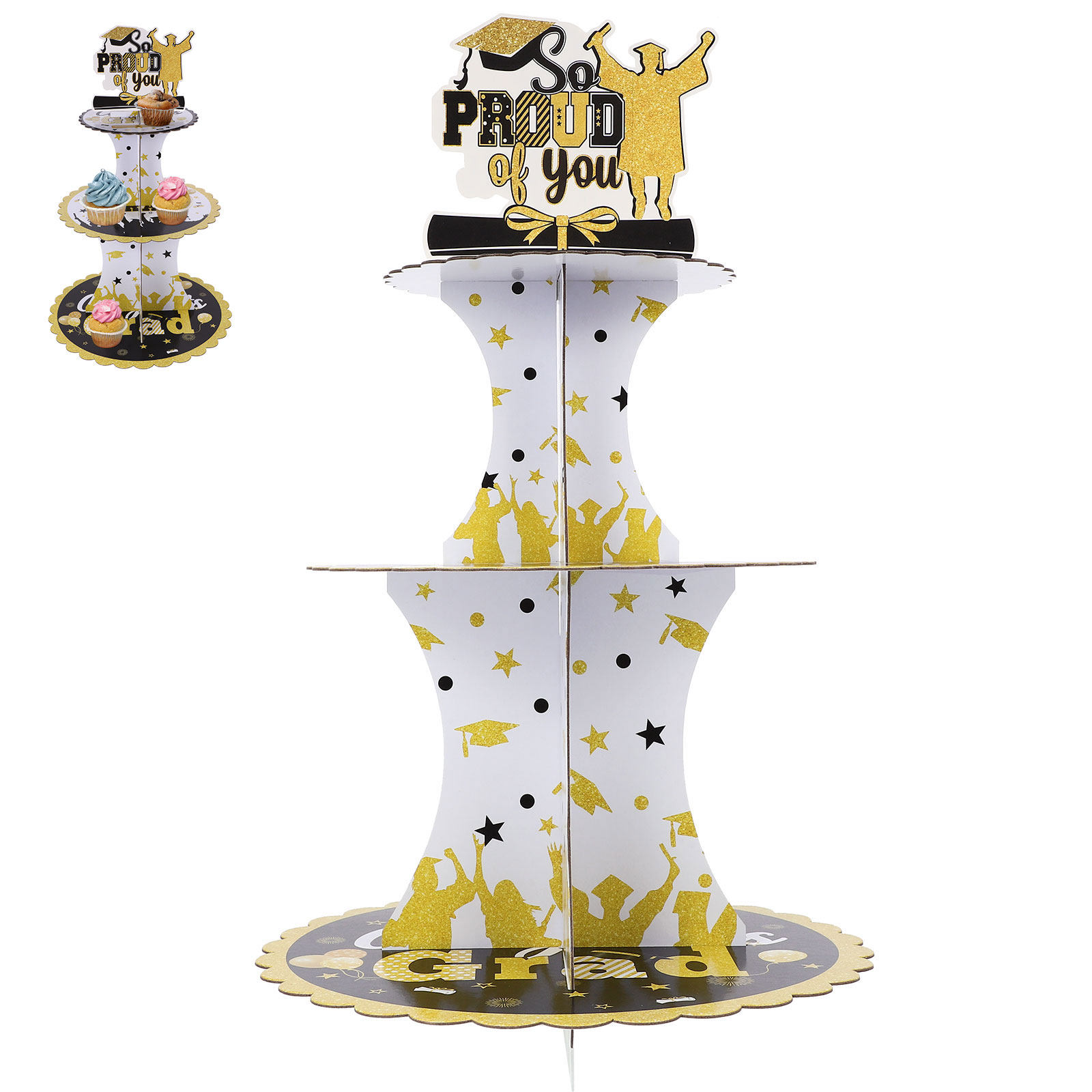 1Set Three-Layer Paper Cake St - đánh giá và giá Cupcake Stand Tier
