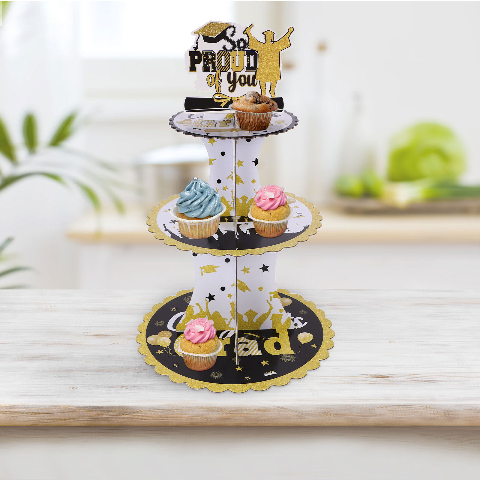 1Set Three-Layer Paper Cake St - đánh giá và giá Cupcake Stand Tier