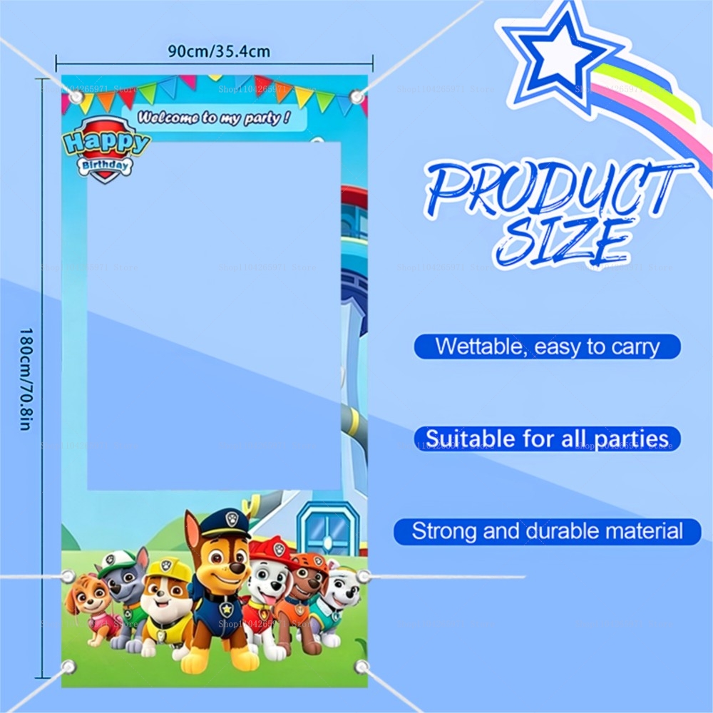 Cute Paw Patrol Dog Team Photo - đánh giá và giá Photo Booth Frame